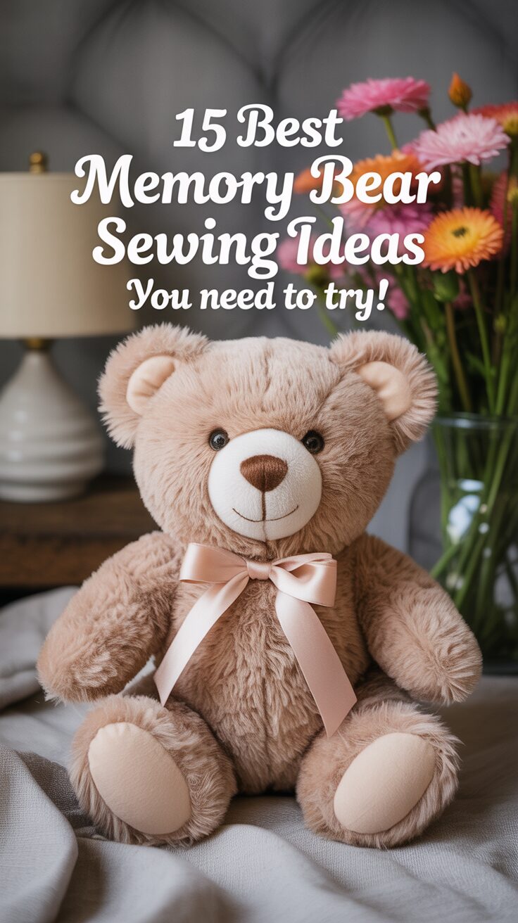Pinterest pin for 15 Best Memory Bear Sewing Ideas You Need To Try!