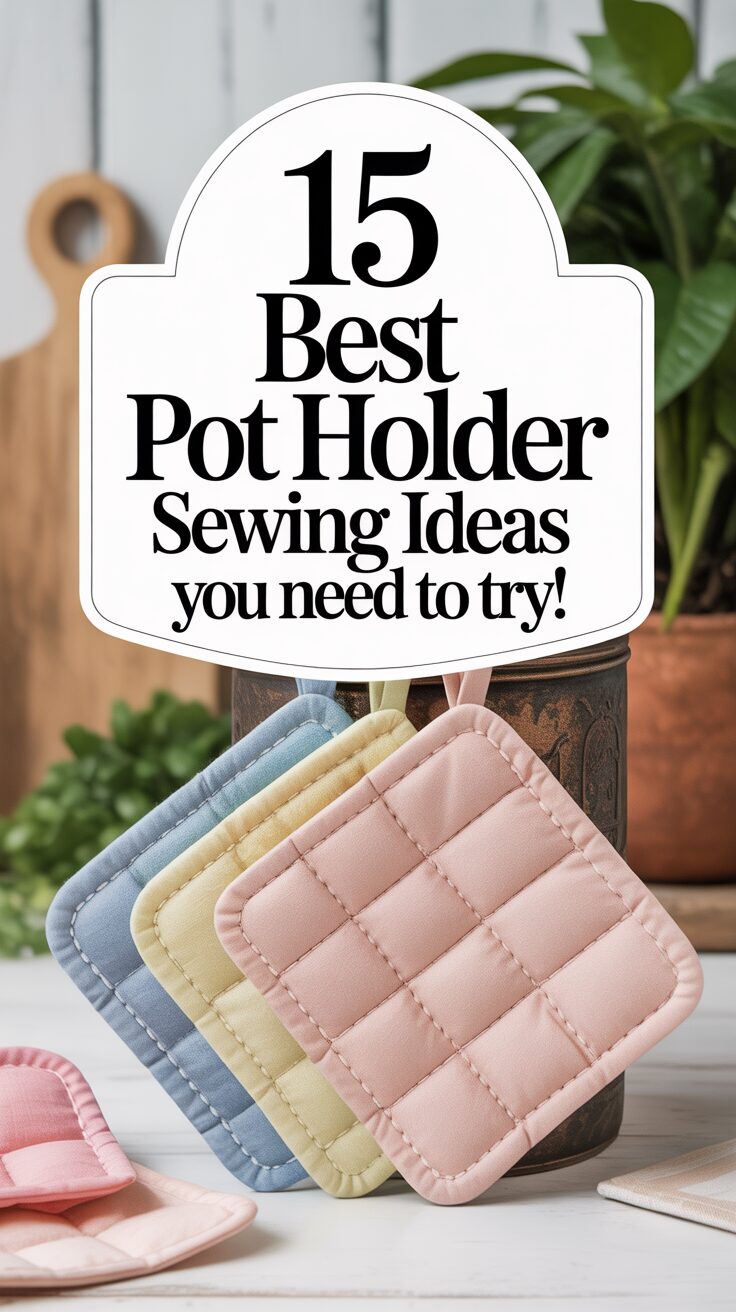Pinterest pin for 15 Best Pot Holder Sewing Ideas You Need To Try!