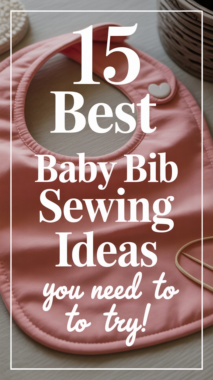 Pinterest pin for 15 Best Baby Bib Sewing Ideas You Need To Try!