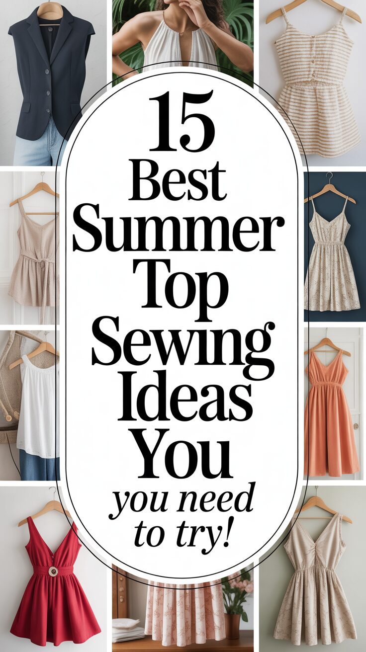 Pinterest pin for 15 Best Summer Top Sewing Ideas You Need To Try!